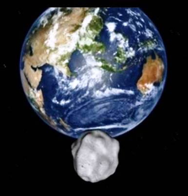 NASA simulation of Asteroid 2012
